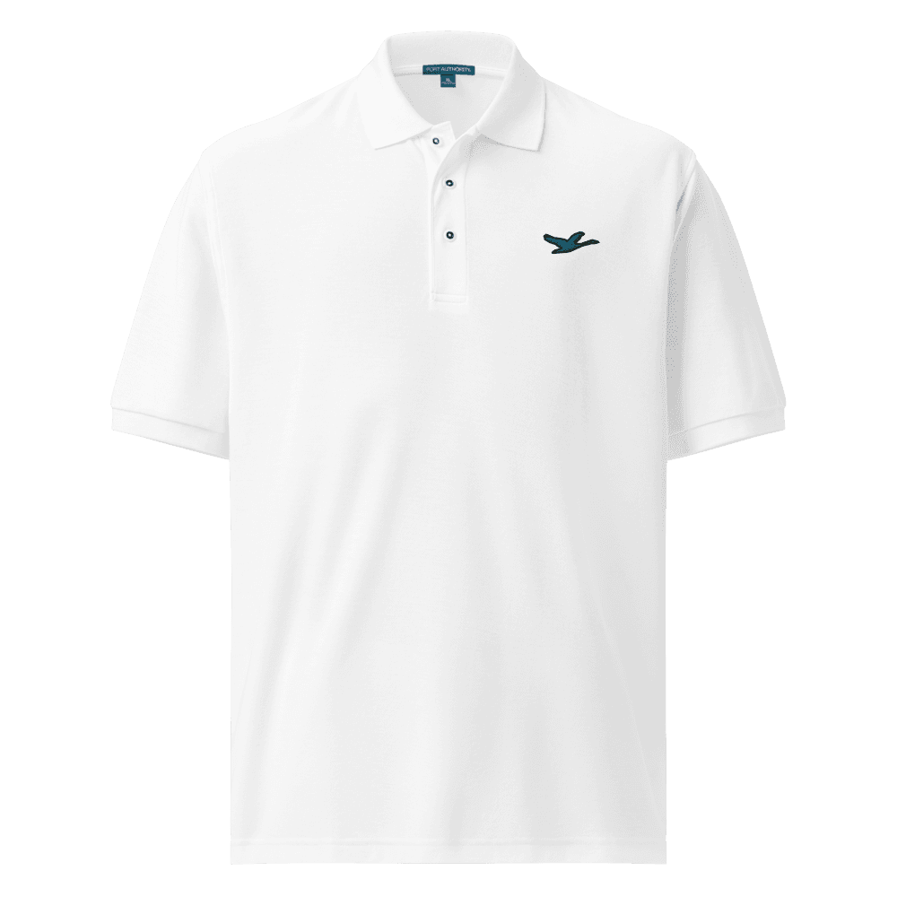 Grown Goose Polo — White · Green